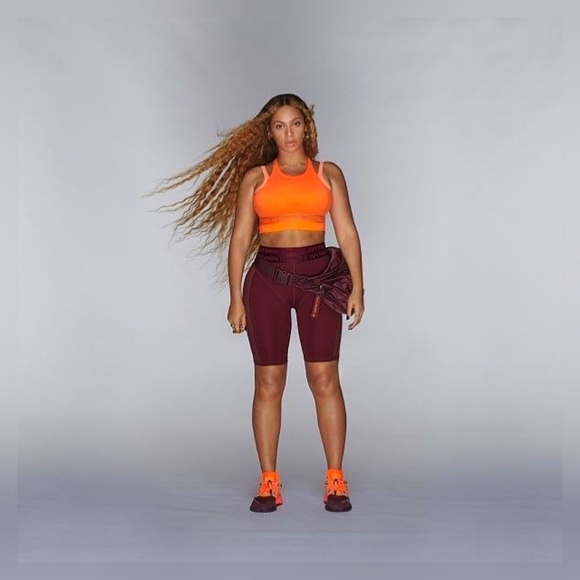 NWT ADIDAS × IVY PARK By Beyoncé Solar Orange Halter Athletic Sports Bra Size XS - Picture 8 of 9